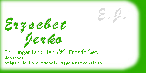 erzsebet jerko business card